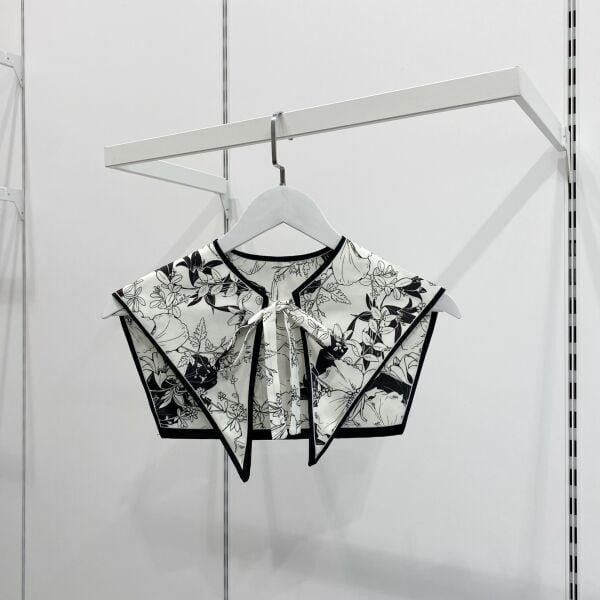 Siyah Fiamma Desenli Muse Yaka