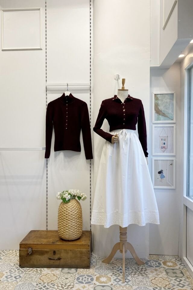 Beyaz Beli Lastikli Zeran Etek