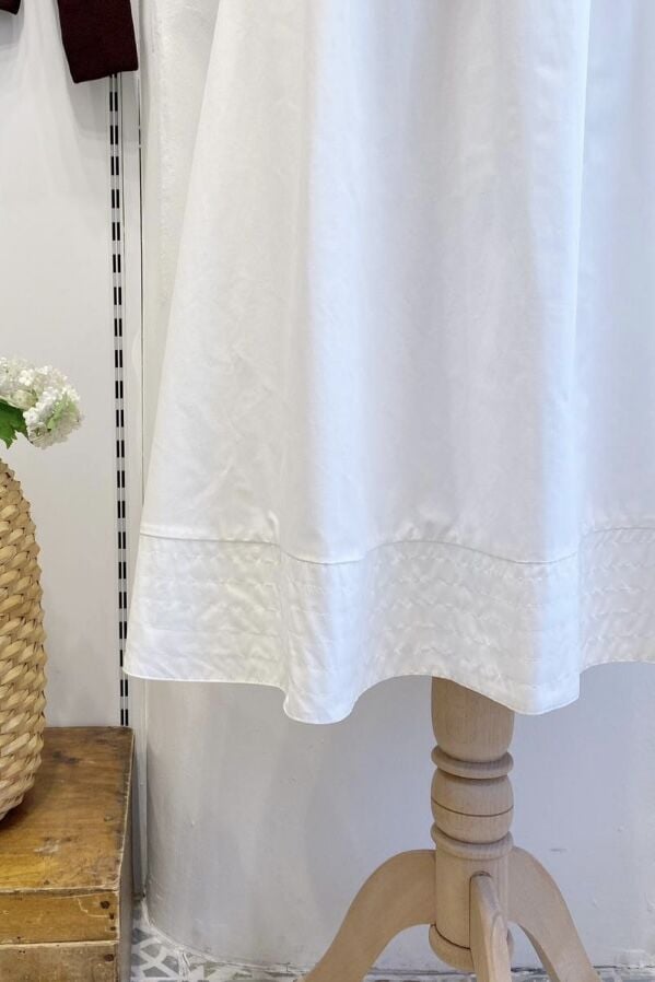 Beyaz Beli Lastikli Zeran Etek