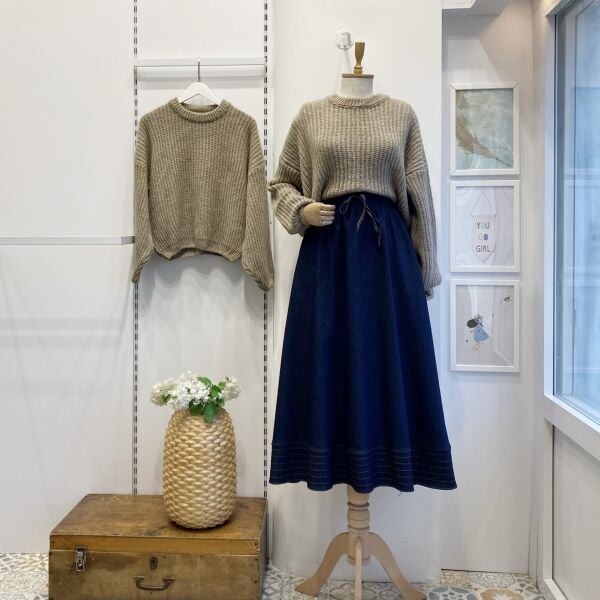 Kot Kumaş Lacivert Zeran Etek