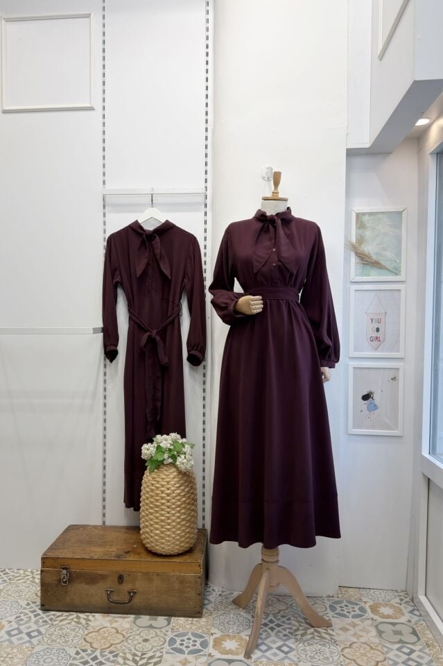 Mürdüm Modal Kumaş Ruth Elbise