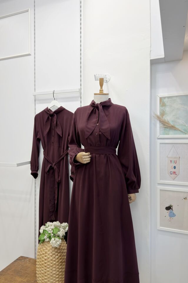 Mürdüm Modal Kumaş Ruth Elbise