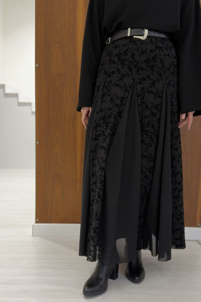 Siyah Graceful Tül Etek