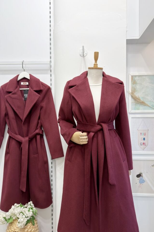 Bordo Silvana Kaşe Kaban