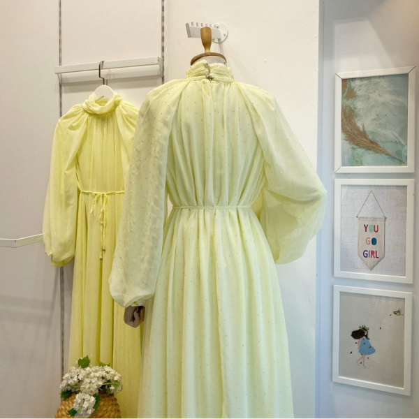 Sarı Şifon Serapha Abiye