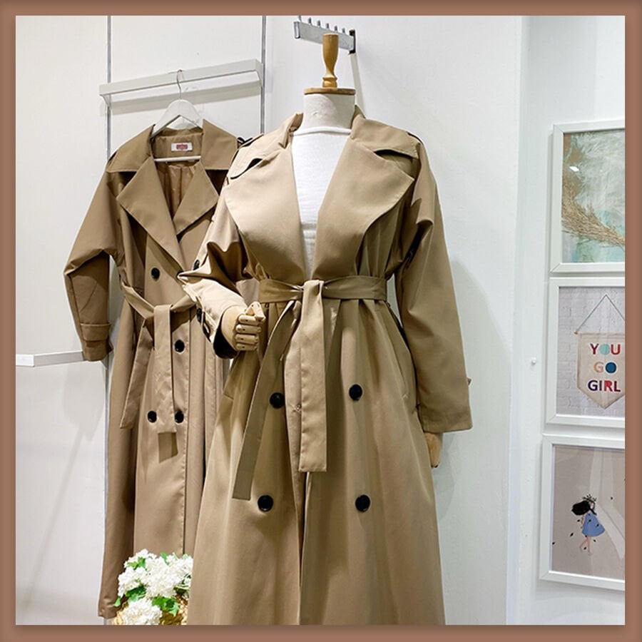 Sütlü Kahve Pardesü Model Trençkot