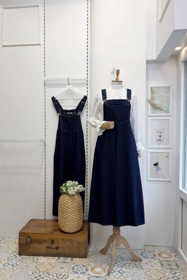 Lacivert Jardinier Kot Salopet