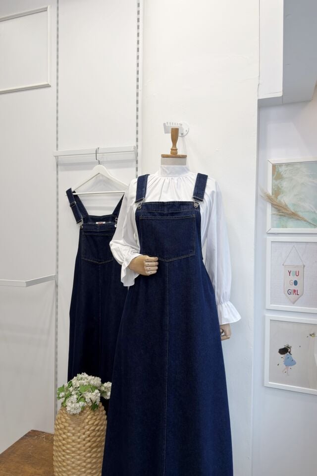 Lacivert Jardinier Kot Salopet