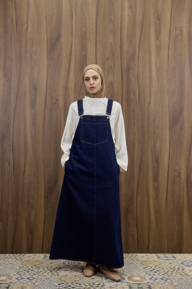 Lacivert Jardinier Kot Salopet