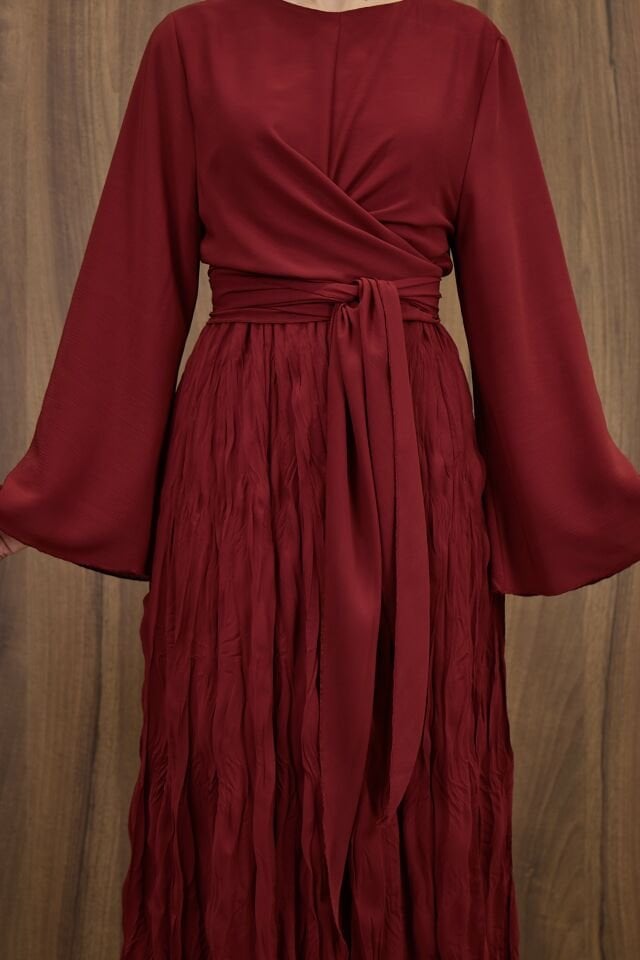 Bordo Şifon Cote Takım