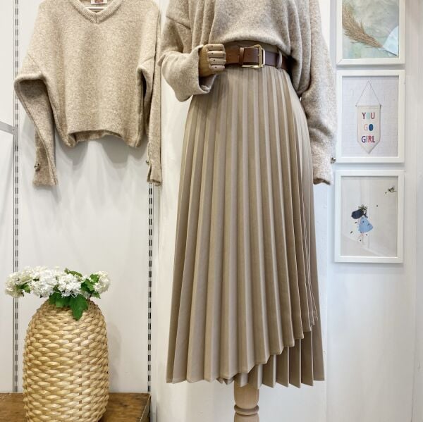 Piliseli Vizon Odette Crep Etek