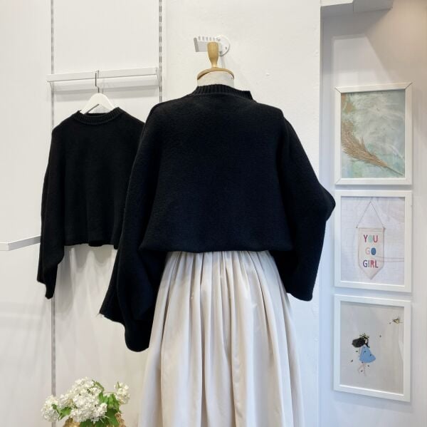 Siyah Oversize Rosella Kazak