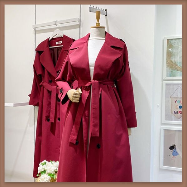 Bordo Pardesü Model Trençkot