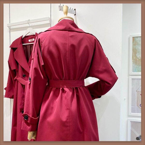 Bordo Pardesü Model Trençkot