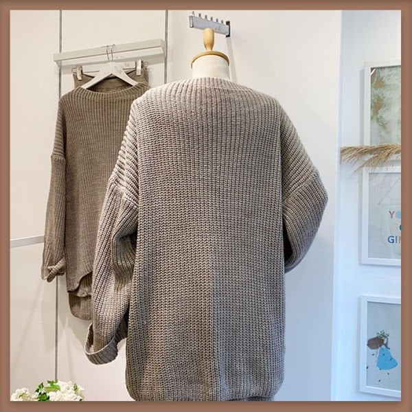 Mink magnolia knitwear suit