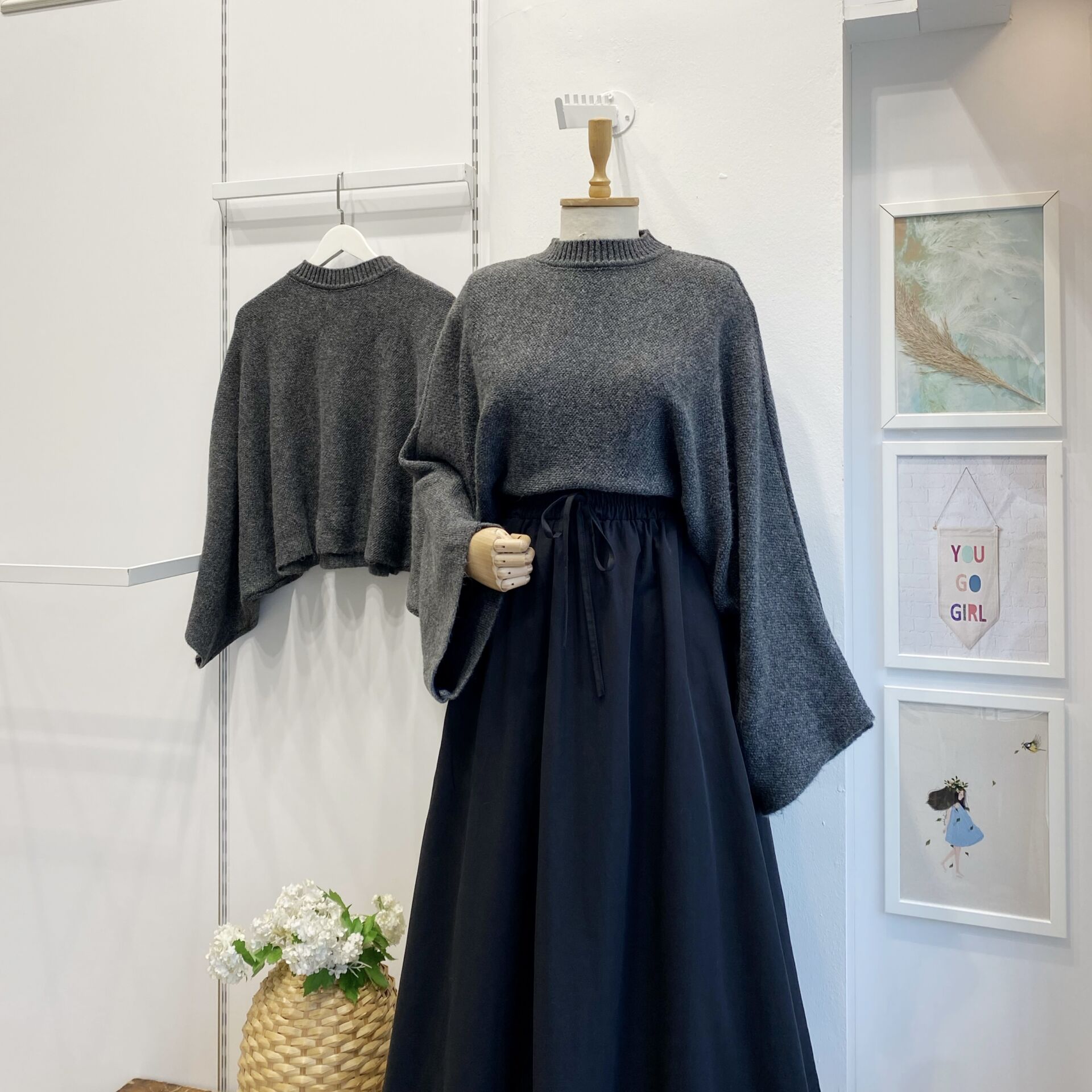 Antrasit Oversize Rosella Kazak