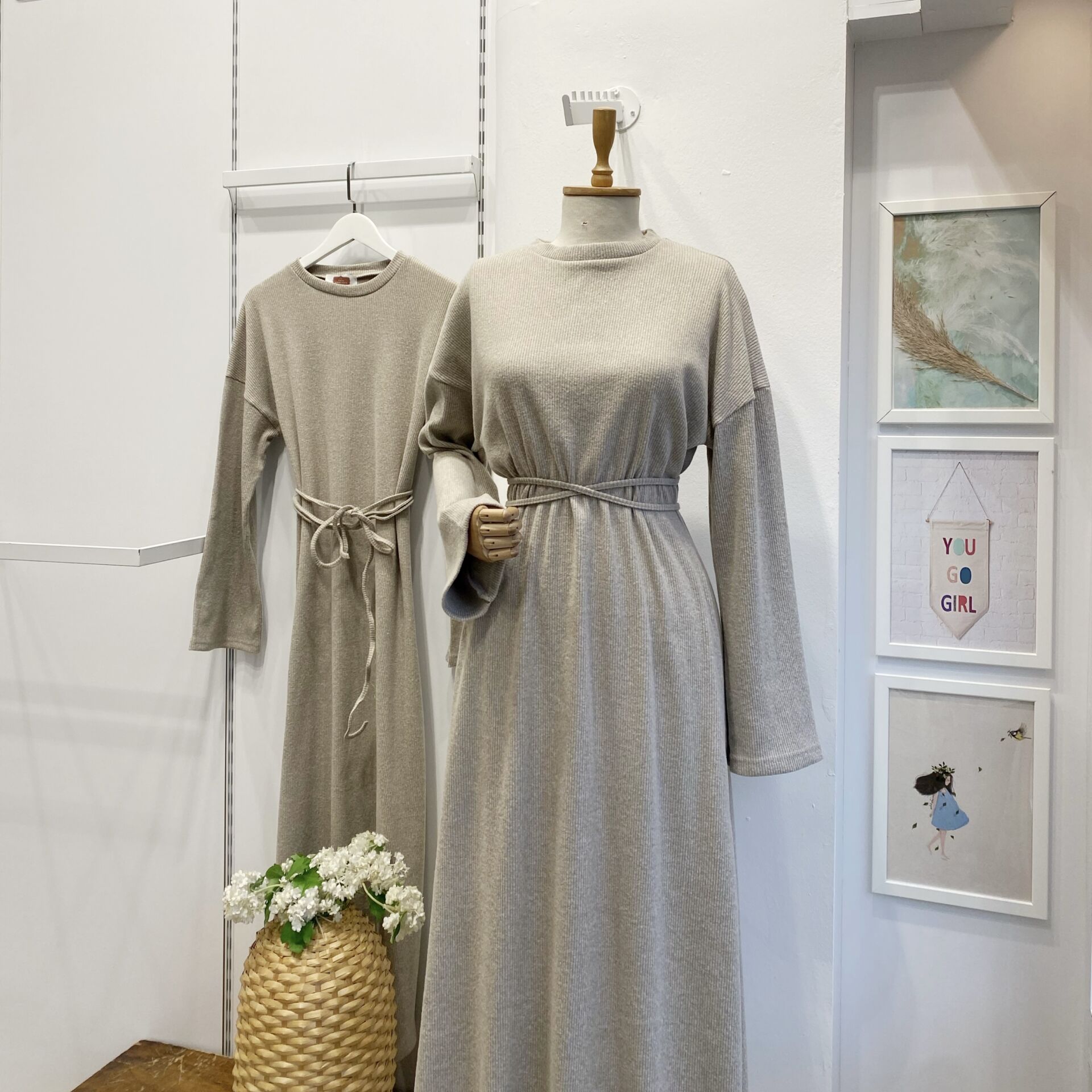 Vizon Düz Model Triko Elbise