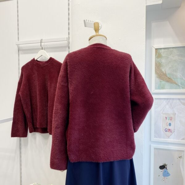 Bordo Angora Kumaş Kazak