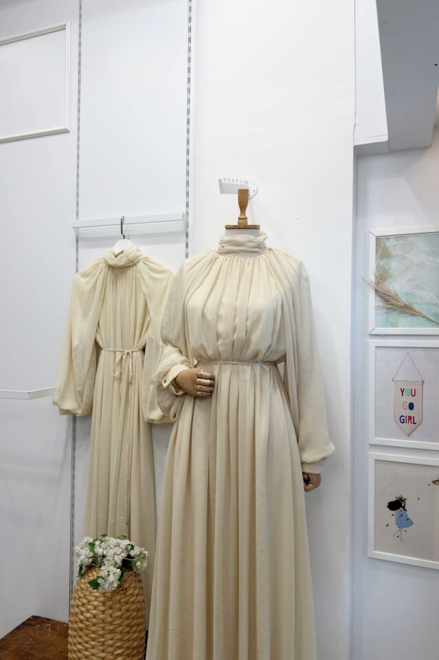 Vanilya Şifon Serapha Abiye