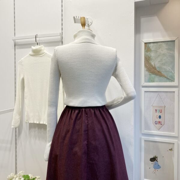 Ekru Parmak Detaylı Triko İçlik