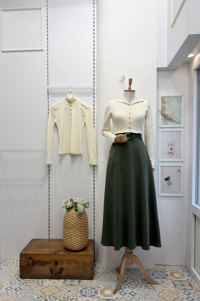 Yeşil Kemerli Saphire Etek