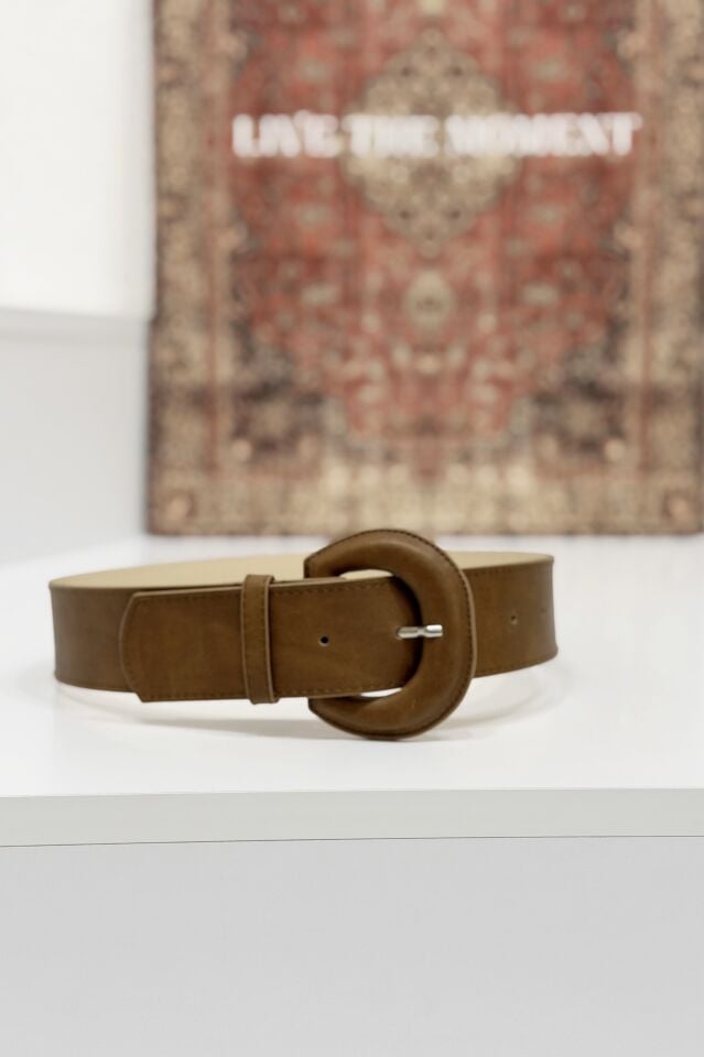 Taba Geniş Model Süet Kemer