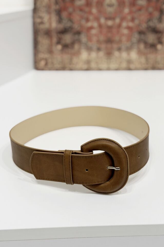 Taba Geniş Model Süet Kemer