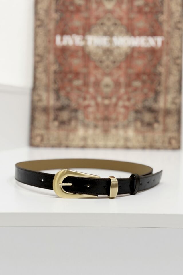 Acı Kahve Geniş Tokalı Kemer