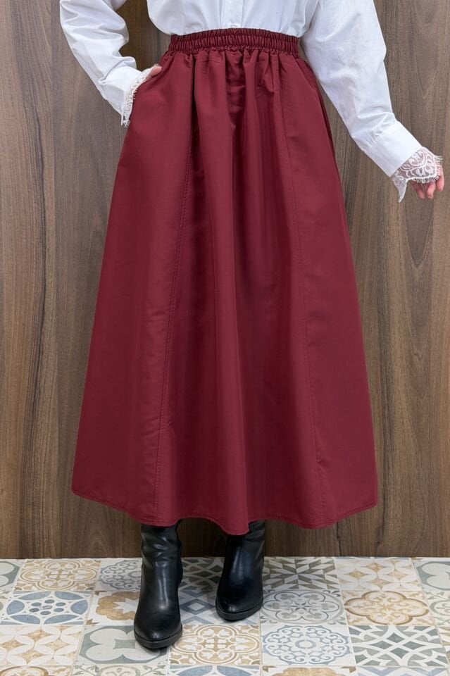 Beli Lastikli Kırmızı Aven Etek