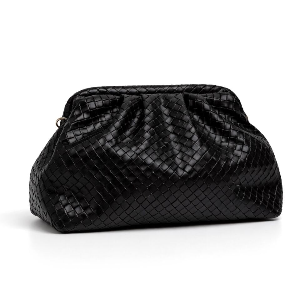 Siyah Legacy Balıksırtı Desenli Çanta