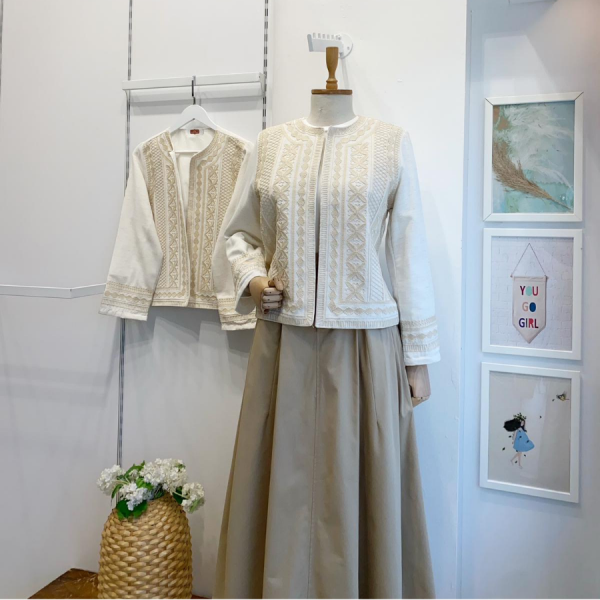 Vizon Nakışlı Lovely Ceket