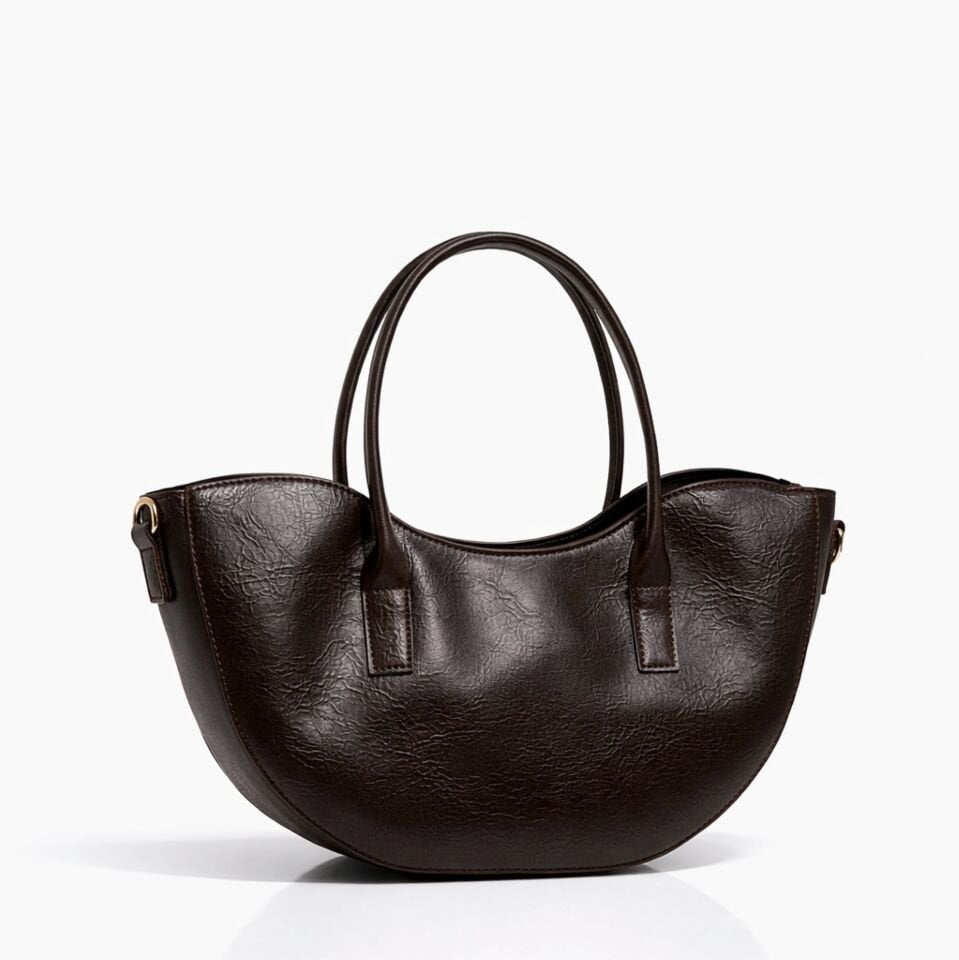 Acı Kahve Deri Görünümlü Florence Çanta