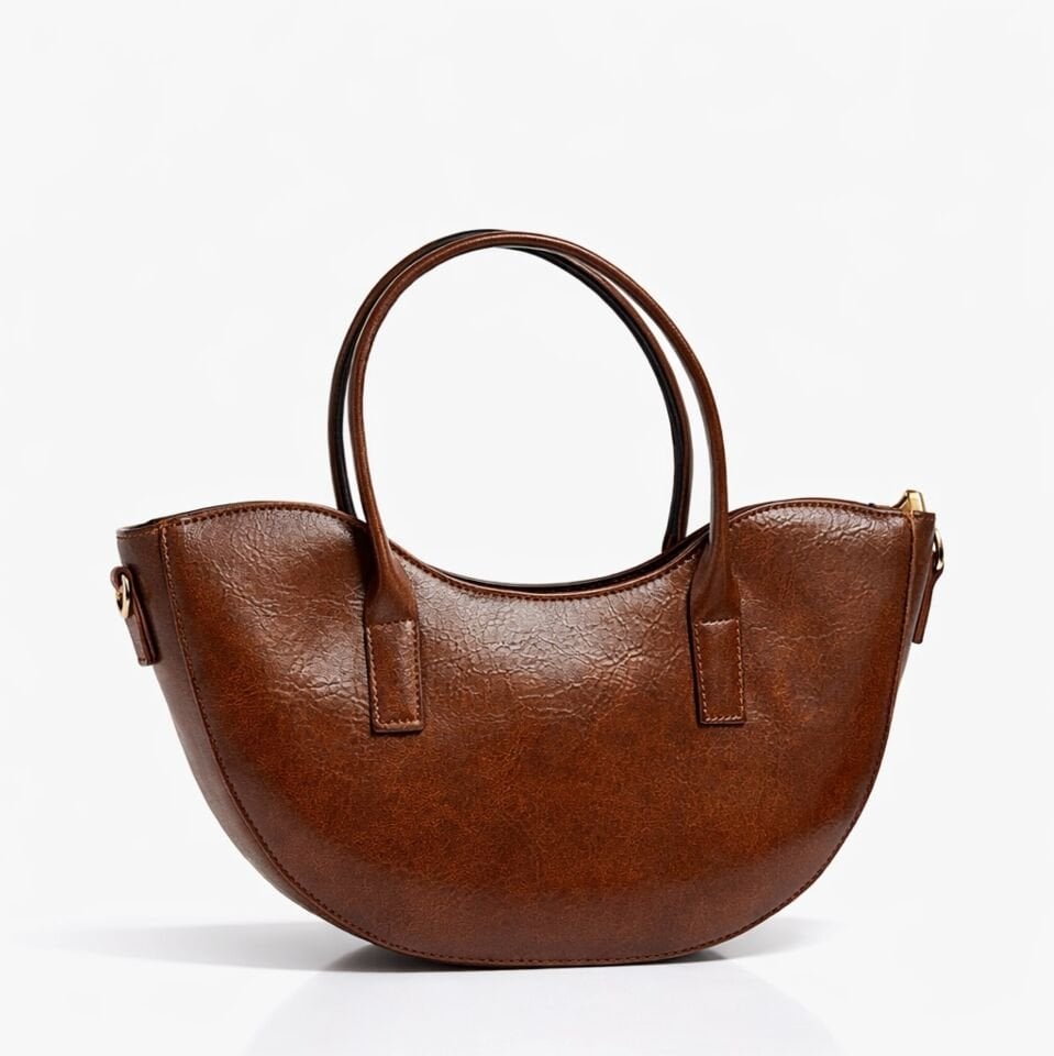 Kahverengi Deri Görünümlü Florence Çanta