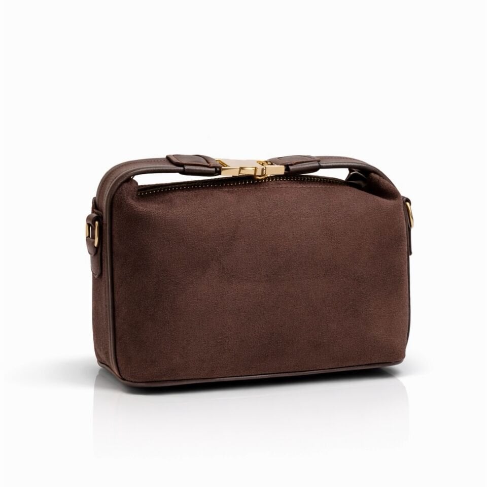 Acı Kahve Beatrice Süet Çanta