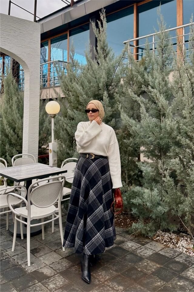 Faya Girls x Siyah Ekoseli Serena Etek