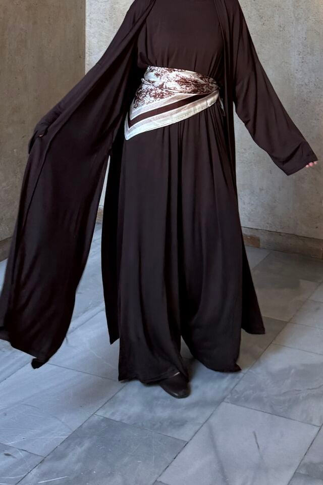 Kahverengi Üçlü Cozy Takım