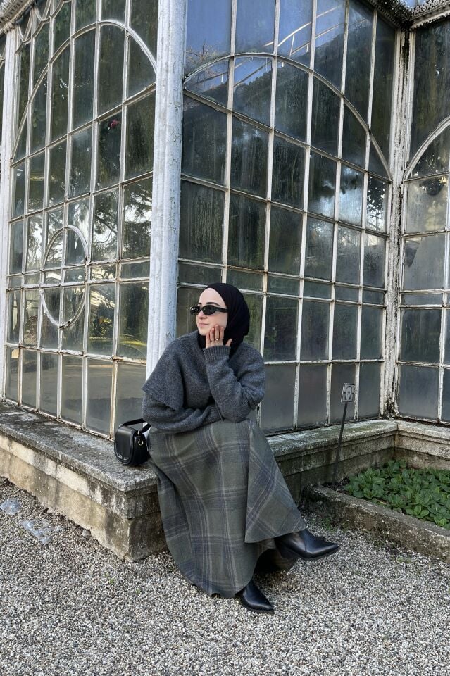 Faya Girls x Yeşil Ekoseli Serena Etek