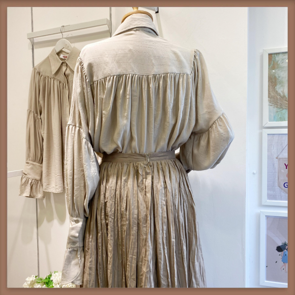 Taş Rengi Robalı Alisia Gömlek