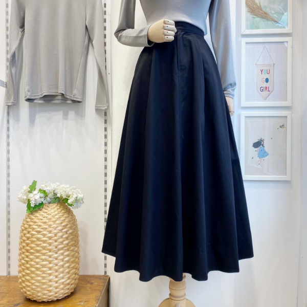 Siyah Pile Detaylı Marina Etek