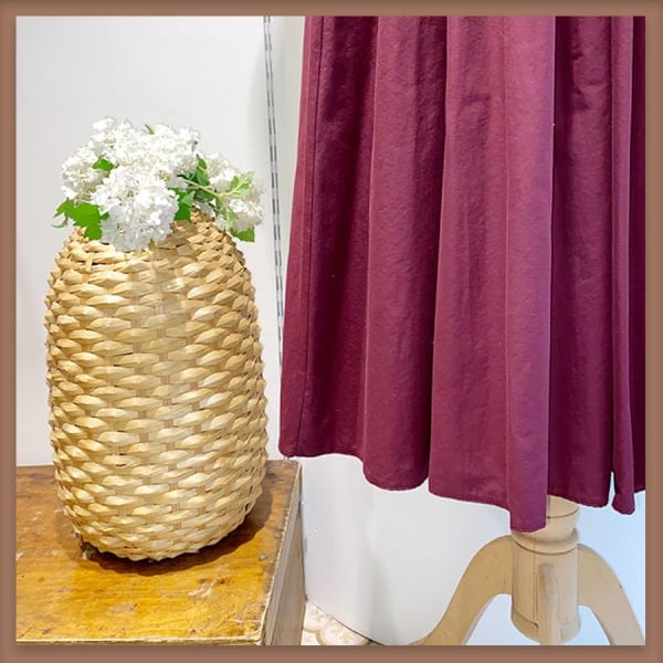 Bordo Kemerli Sık Pileli  Etek