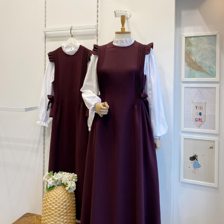 Bordo Nervür Dikişli Jile Takım