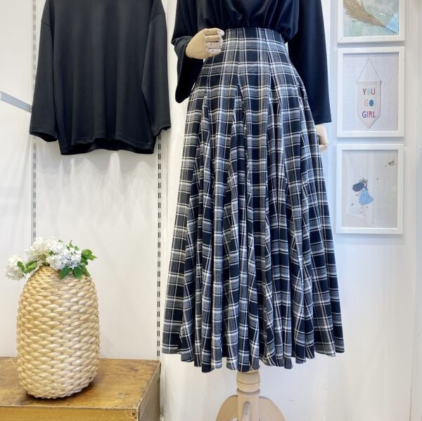 Siyah Ekoseli Melodie Etek