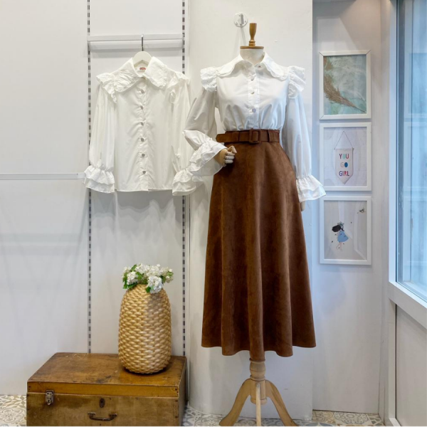 Taba Süet Velours Etek