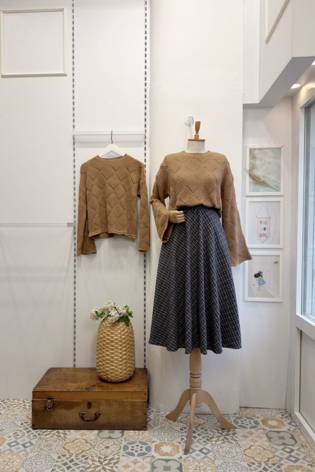 Lacivert Ekoseli Claret Etek