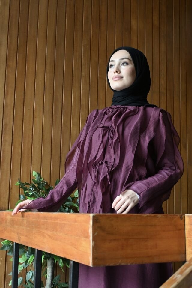 Mürdüm Celestia Şifon Etekli Takım