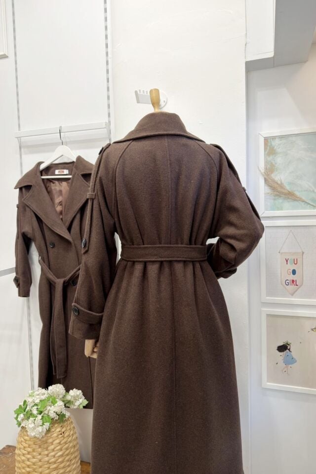 Kahverengi Harriet Kaşe Kaban