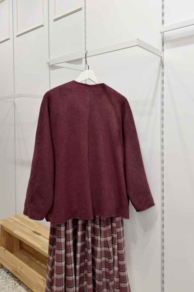 Bordo Winona Angora Kumaş Ceket