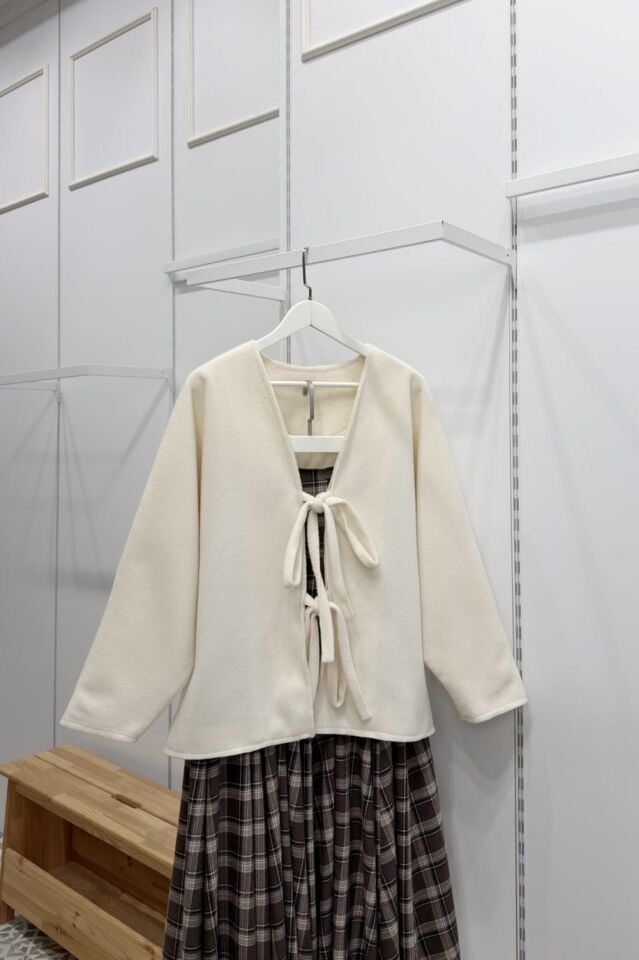 Ekru Winona Angora Kumaş Ceket