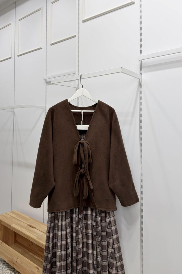 Kahverengi Winona Angora Kumaş Ceket