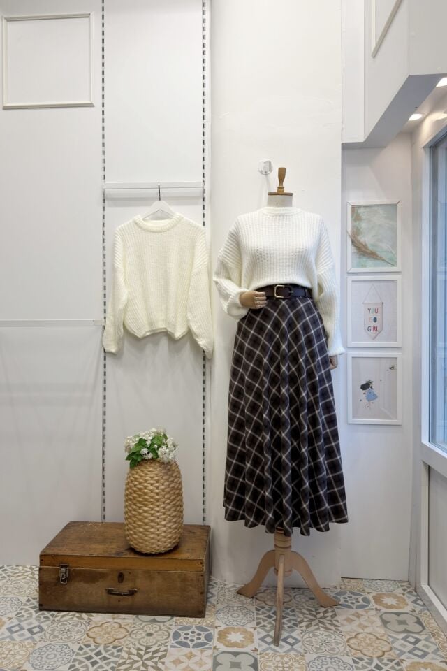 Kahverengi Verev Kesim Ekoseli  Loom Etek